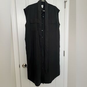 Black GAP collared sleeveless shirt dresses NWOT